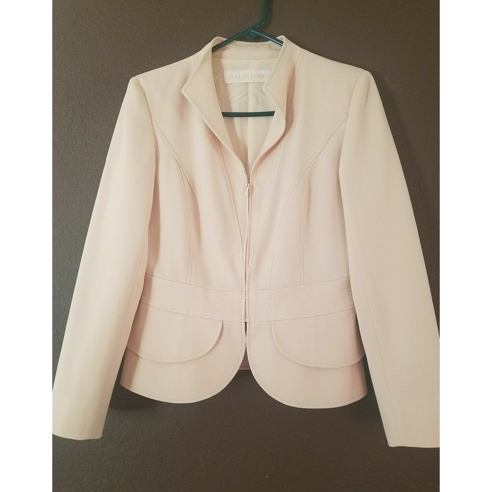 GORGEOUS WOMENS VALENTINO Beige Structured JACKET, SZ 6 LQQK!!